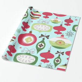 Papel De Presente Enfeites de Natal elegantes em estilo art déco