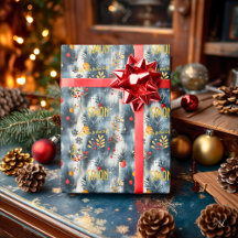 Enfeites de Natal Personalizados Cinza e Dourado