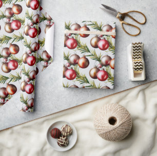 Papel De Presente Enfeites Elegantes de Natal Árvore de Natal Feriad