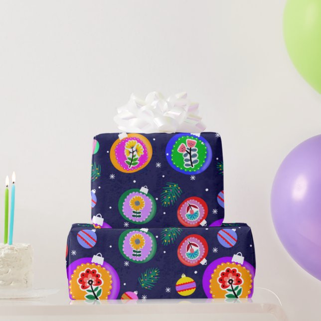 Papel De Presente Enfeites em Abundância (Presentes para festas)