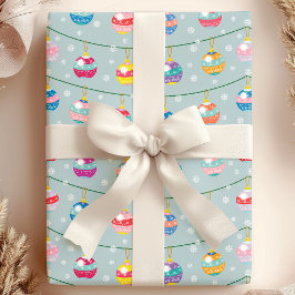 Papel De Presente Enfeites Festivos & Flocos de Neve