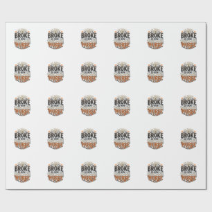 Papel De Presente Enfermeira de Diálise Halloween Vassoura Quebrou D