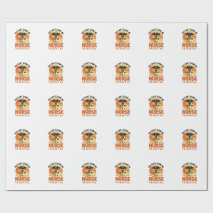 Papel De Presente Enfermeira engraçada de Halloween Design médico vi