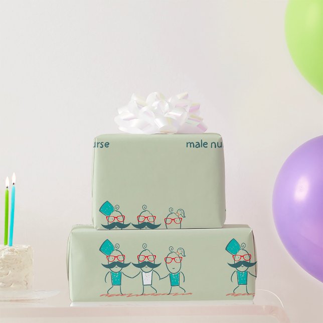 Papel De Presente Enfermeira masculina (Criador carregado)