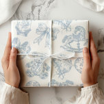 Papel De Presente Enfermeiro Blue Toile de Jouy Vintage<br><div class="desc">Enrole seus presentes em elegância eterno com este Livro Azul Toile de Jouy. Apresentando um delicado e inspirado em vintage padrão em azul-macio, este presente é perfeito para chás de fraldas, aniversários ou qualquer ocasião especial que exija um toque clássico e sofisticado. A design inclui ilustrações encantadoras de ursos peludos,...</div>