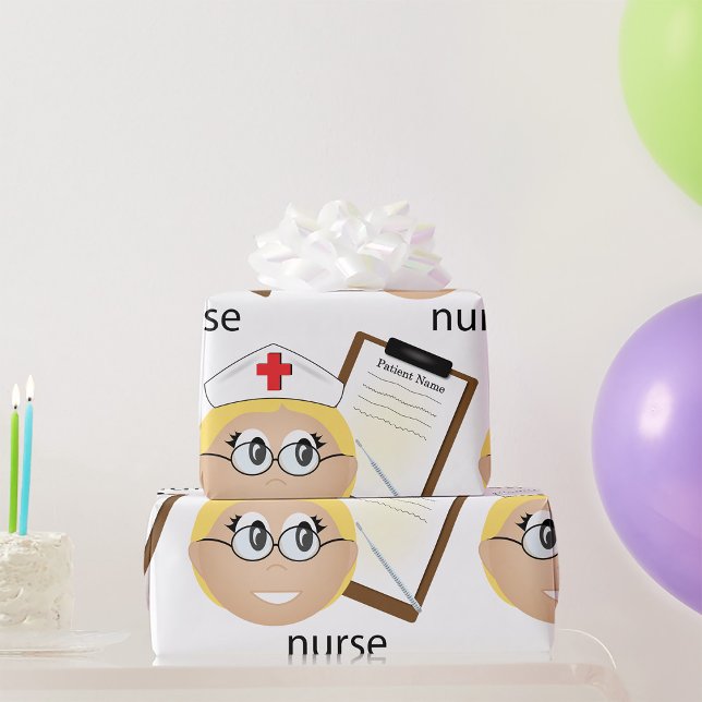 Papel De Presente Enfermeiro com Área de Transferência Médica e Term (Criador carregado)