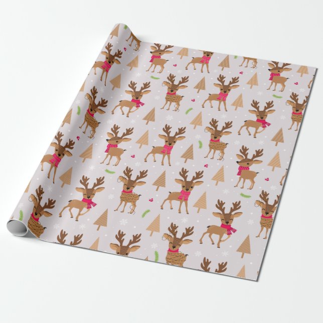 Papel De Presente Enfermeiro-cômico e Natal-claro (Desenrolado)
