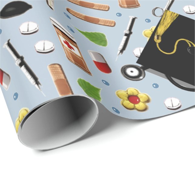 Papel De Presente Enfermeiro Enfermeiro Graduação Escolar (Ponta do rolo)