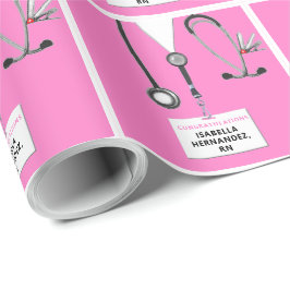 Papel De Presente Enfermeiro Presente Rosa