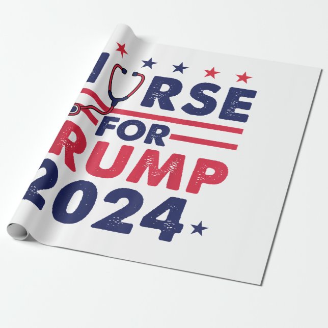 Papel De Presente Enfermeiros Retroativos Para Trump 2024 America St (Desenrolado)
