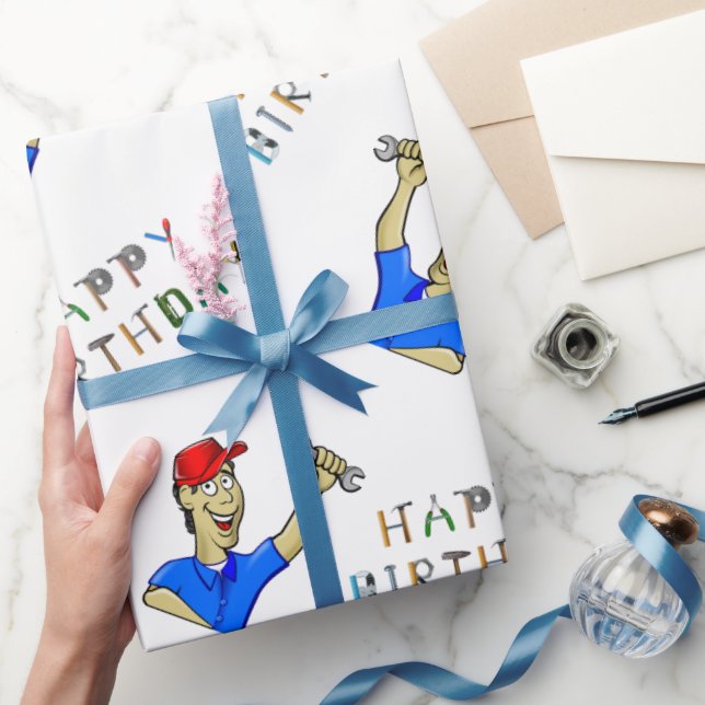 Papel De Presente Engenheiro Birthday (Presentear)