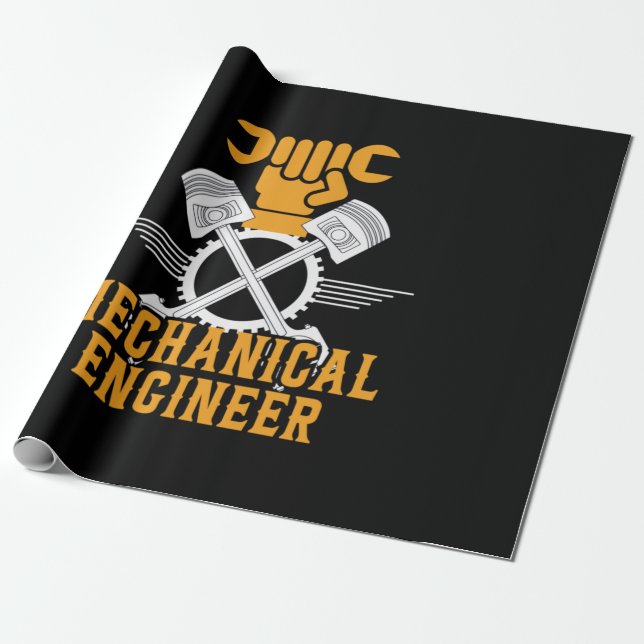 Papel De Presente Engenheiro Engenheiro Mecânico (Desenrolado)