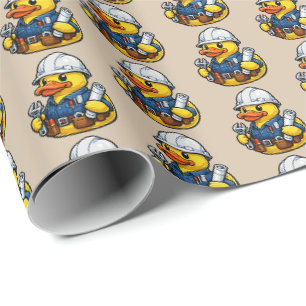 Papel De Presente Engenheiro Pato de Borracha