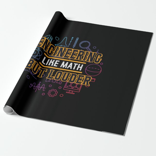 Papel De Presente Engineer Engineering Like Math (Desenrolado)