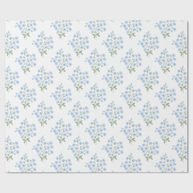 Papel De Presente English Country Muster mit Vergissmeinnichtblumen (Aberto)