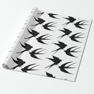 Papel De Presente Engolir Aves Silhouettes Thunder_Cove