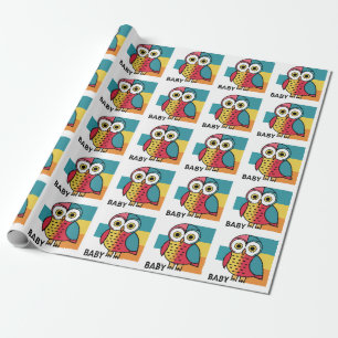 Papel De Presente Engraçada Bebê Coruja Engraçada