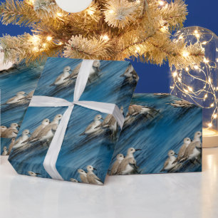 Papel De Presente Engraçado 4 Sanderlings Sandpipers na Praia