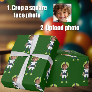Papel De Presente Engraçado Adicionar Foto da Face de Crianças Jogad