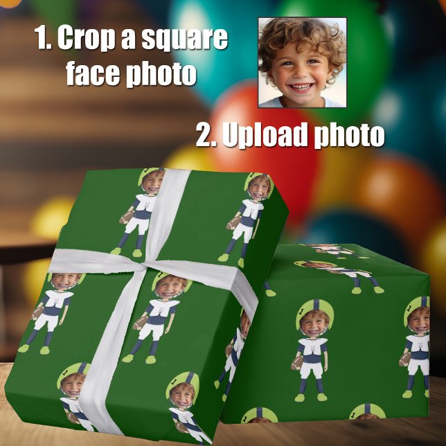 Papel De Presente Engraçado Adicionar Foto da Face de Crianças Jogad (Criador carregado)