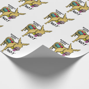 Papel De Presente Engraçado burro diz não!