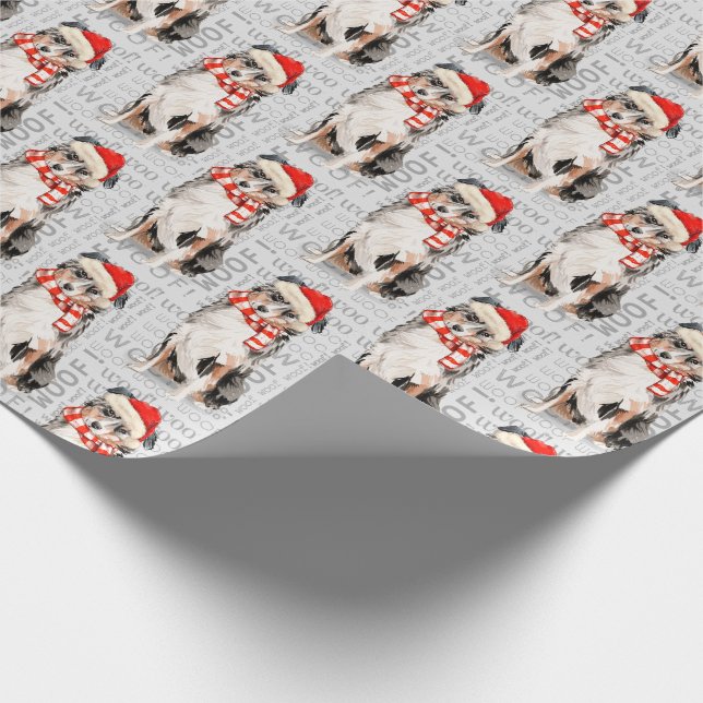 Papel De Presente Engraçado Cachorro Sobrevoado, Natal Australiano d (Ponta)