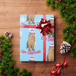 Papel De Presente Engraçado Capy Natal Capybara Pun Foliday