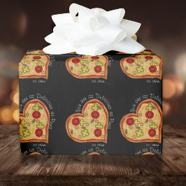 Papel De Presente Engraçado Como Um Dia de os namorados De Pizza