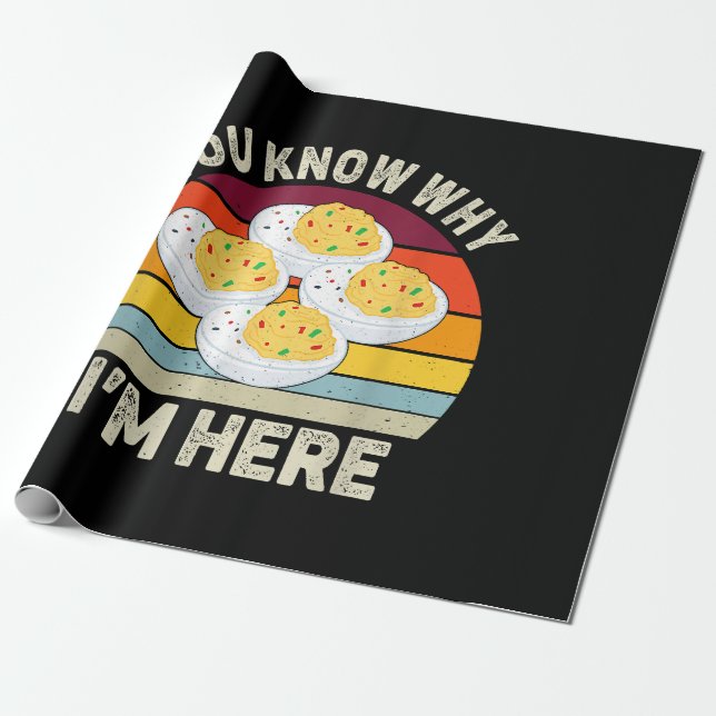 Papel De Presente Engraçado Dia de Ação de Graças Ovos Devidos Você  (Desenrolado)