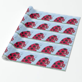 Papel De Presente Engraçado e Euphoric Ladybug
