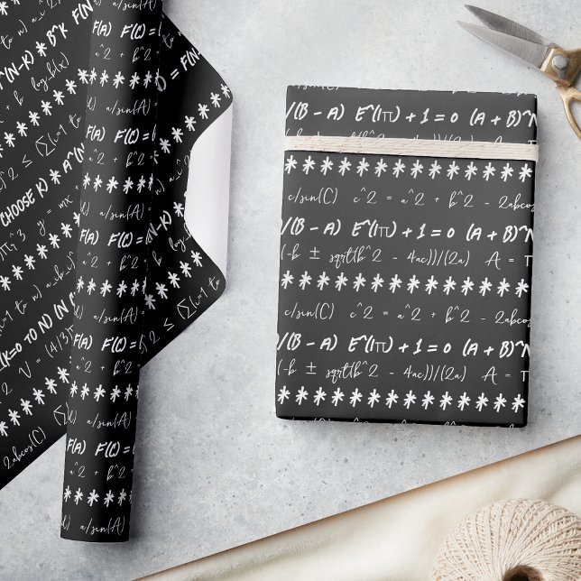 Papel De Presente Engraçado Math Formulae Presente para Matemático (Criador carregado)
