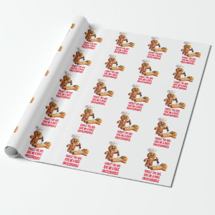 Papel De Presente Engraçado Natal: Pão de Gengala Enorme Snickerdood