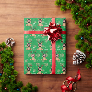 Papel De Presente Engraçado Natal Personalizado Foto em espanhol