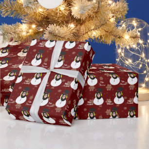 Papel De Presente Engraçado Natal Personalizado Foto em espanhol