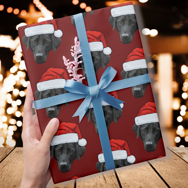 Papel De Presente Engraçado personagem Foto de Cachorro Papai Noel N (Criador carregado)