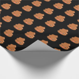 Papel De Presente Engraçado Piada Brown Poop Novelly Black