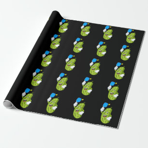 Papel De Presente Engraçado Pickleball Humor Humor Cucumber