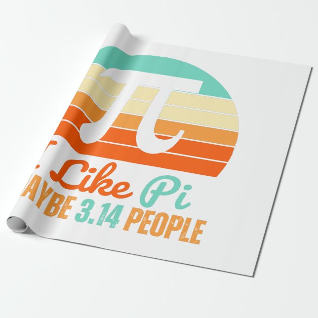 Papel De Presente Engraçado Professor de Matemática Marcha 14 Pi Day (Desenrolado)