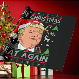 Papel De Presente Engraçado Trump 2024 Faça o Excelente de Natal nov