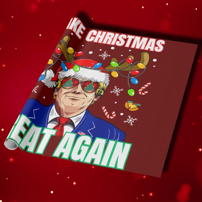 Papel De Presente Engraçado Trump Fazer Excelente de Natal novamente (Criador carregado)