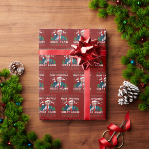 Papel De Presente Engraçado Trump Torne Excelente De Natal Novamente