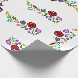 Papel De Presente Enrolamento de Design de Flor Húngaro
