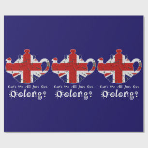 Papel De Presente Enrolando Papel Engraçado Não podemos nos dar bem