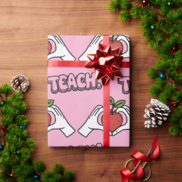 Papel De Presente "ENSINE" Presente de Natal Apple & Heart Hands