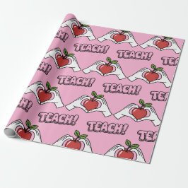 Papel De Presente "ENSINE" Presente de Natal Apple & Heart Hands