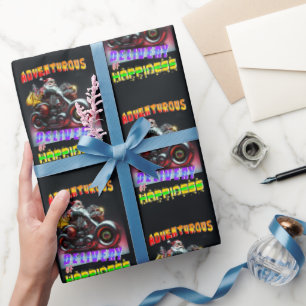Papel De Presente Entrega Aventurada Da Felicidade