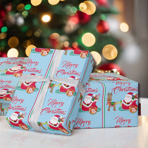 Papel De Presente Entrega do Pai Natal - Adicionar Nome Reindeer Nev