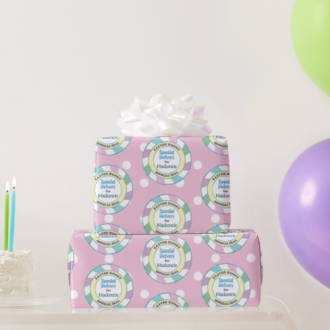 Papel De Presente Entrega Especial do Coelho de Páscoa com Pontos Ro (Presentes para festas)