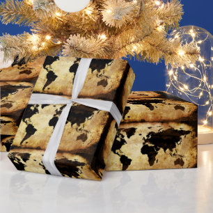 Papel De Presente envelhecer-mundo-mapa