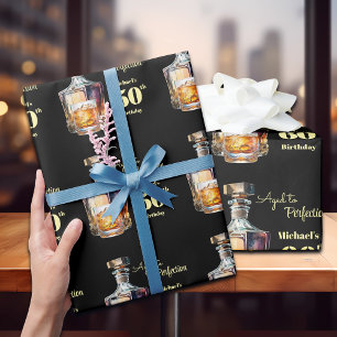Papel De Presente Envelhecido à Perfeição Uísque de Aniversário de 6